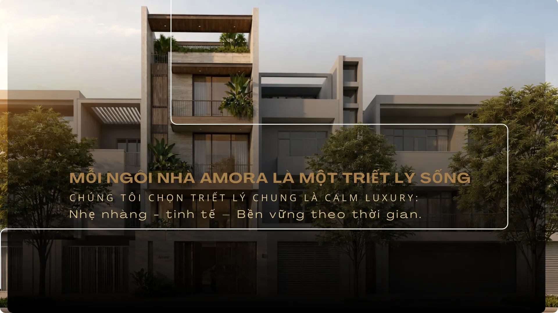 Modern house with soft light