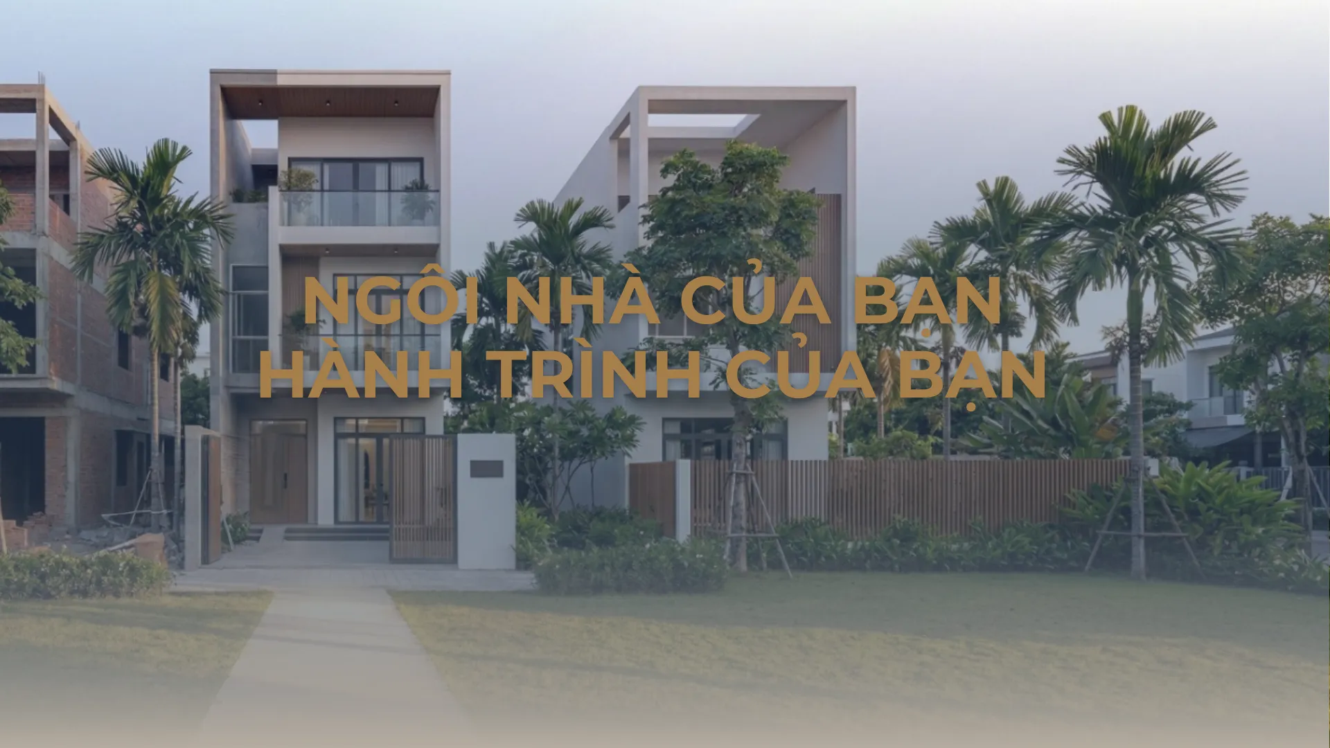 Modern house with soft light